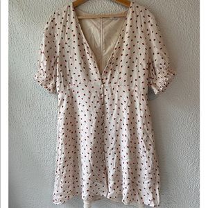 SilkClover Button-Front Dress in FreshStrawberries